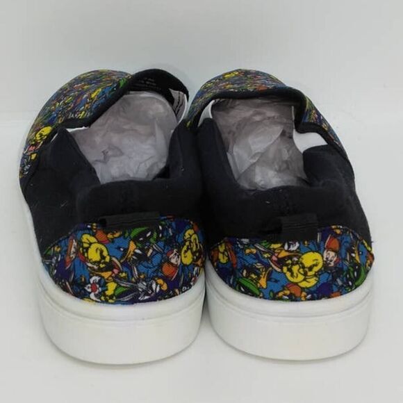 Looney Toons NEW Men's Black with Graphics Slip-on Sneakers - sz. 10 - Picture 5 of 7